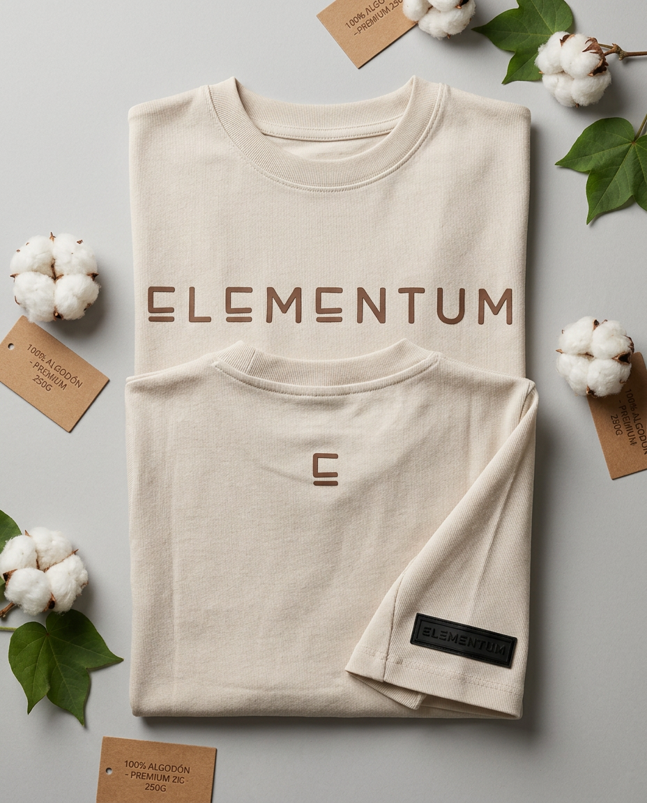 Crop top "Elementum" - Crema
