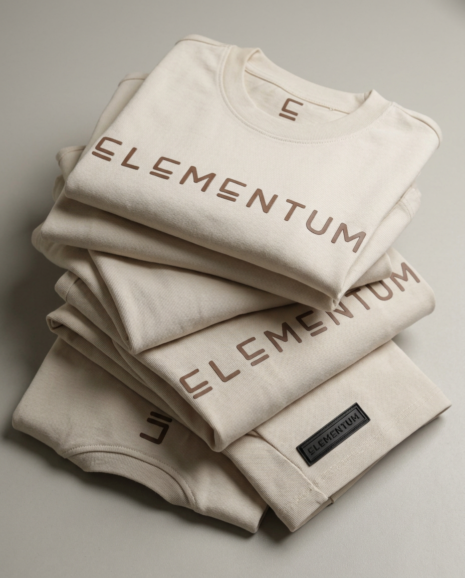 Crop top "Elementum" - Crema