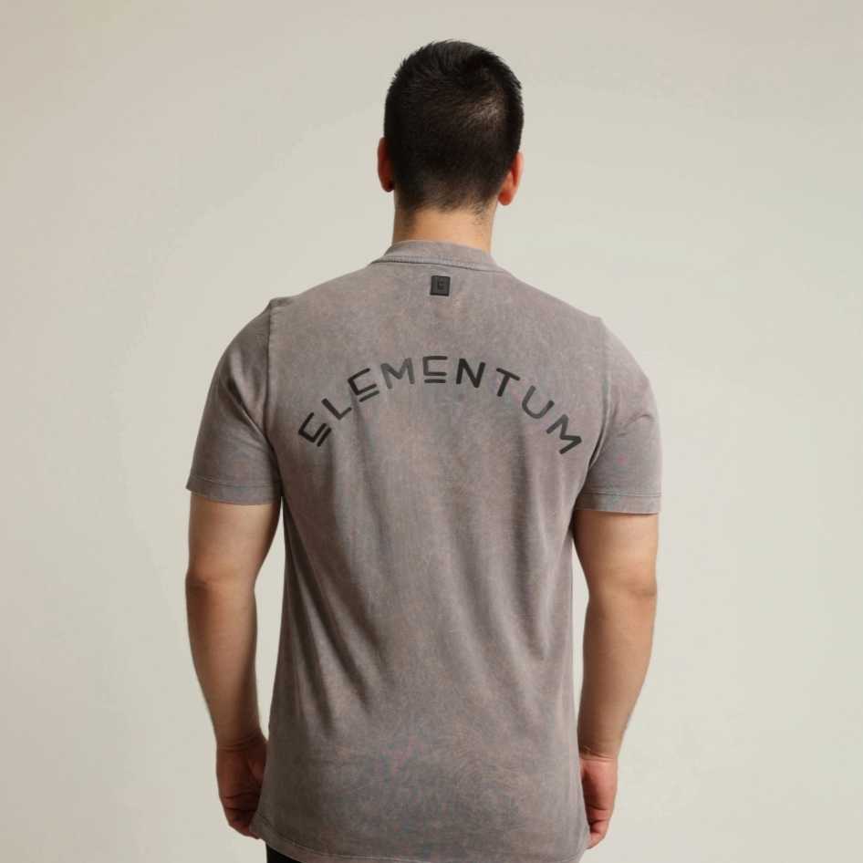 Fit T-shirt "ELEMENTUM" - Gris