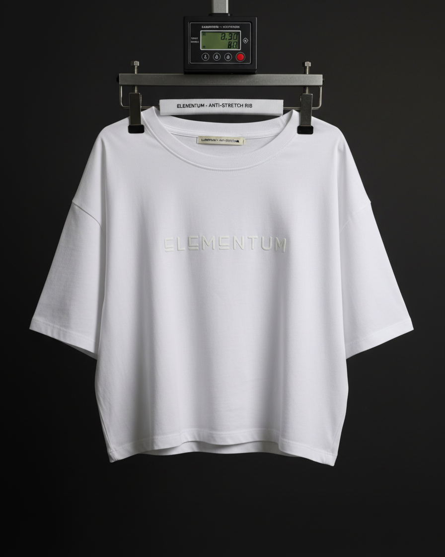 Oversize T-shirt mujer "Elementum" - Blanco