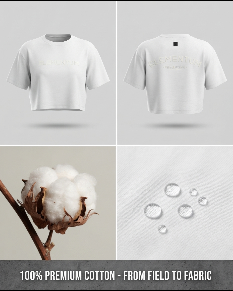 Oversize T-shirt mujer "Elementum" - Blanco