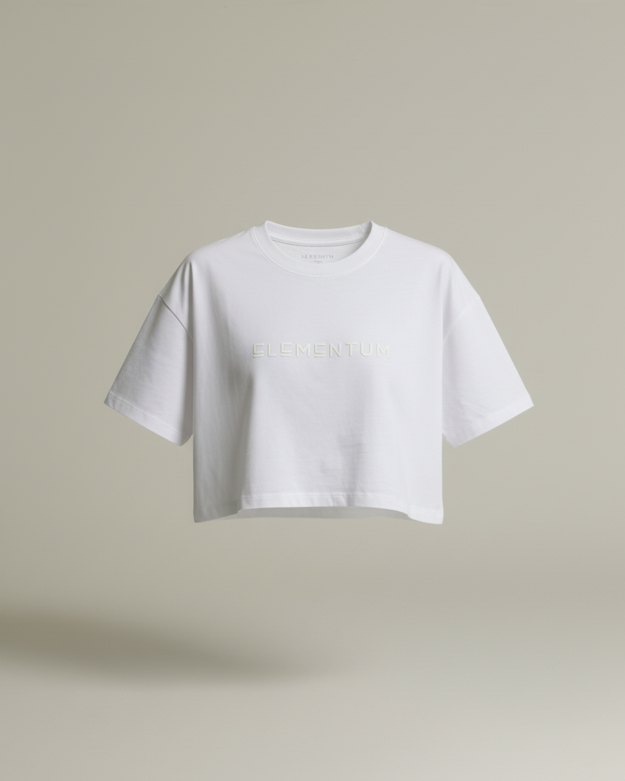 Oversize T-shirt mujer "Elementum" - Blanco
