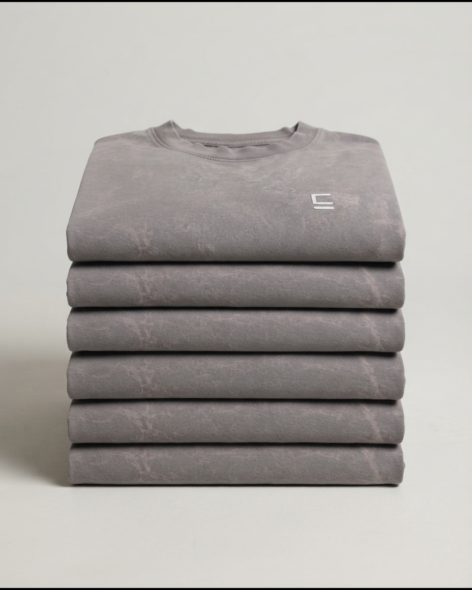 Oversize T-shirt "Big E" - Gris