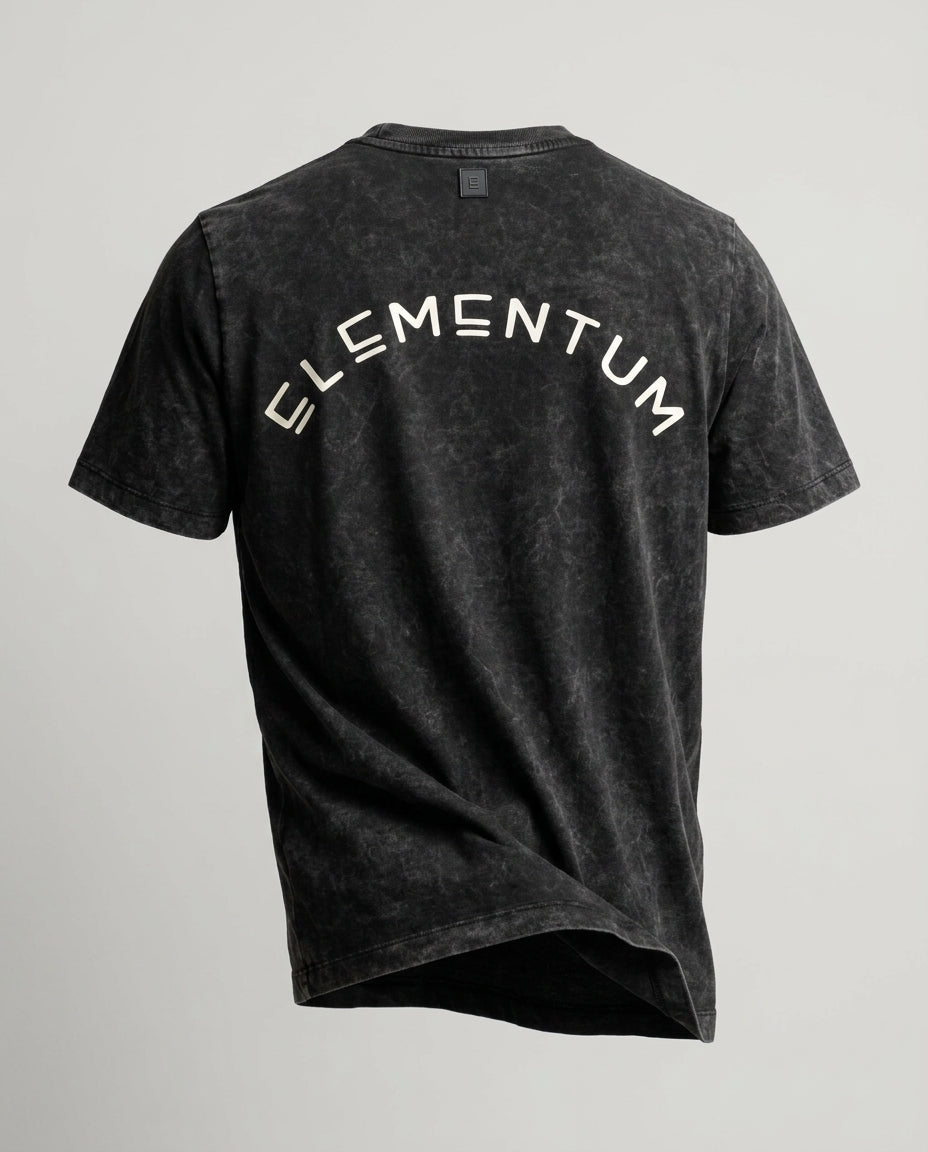 Fit T-shirt "ELEMENTUM" - Negra