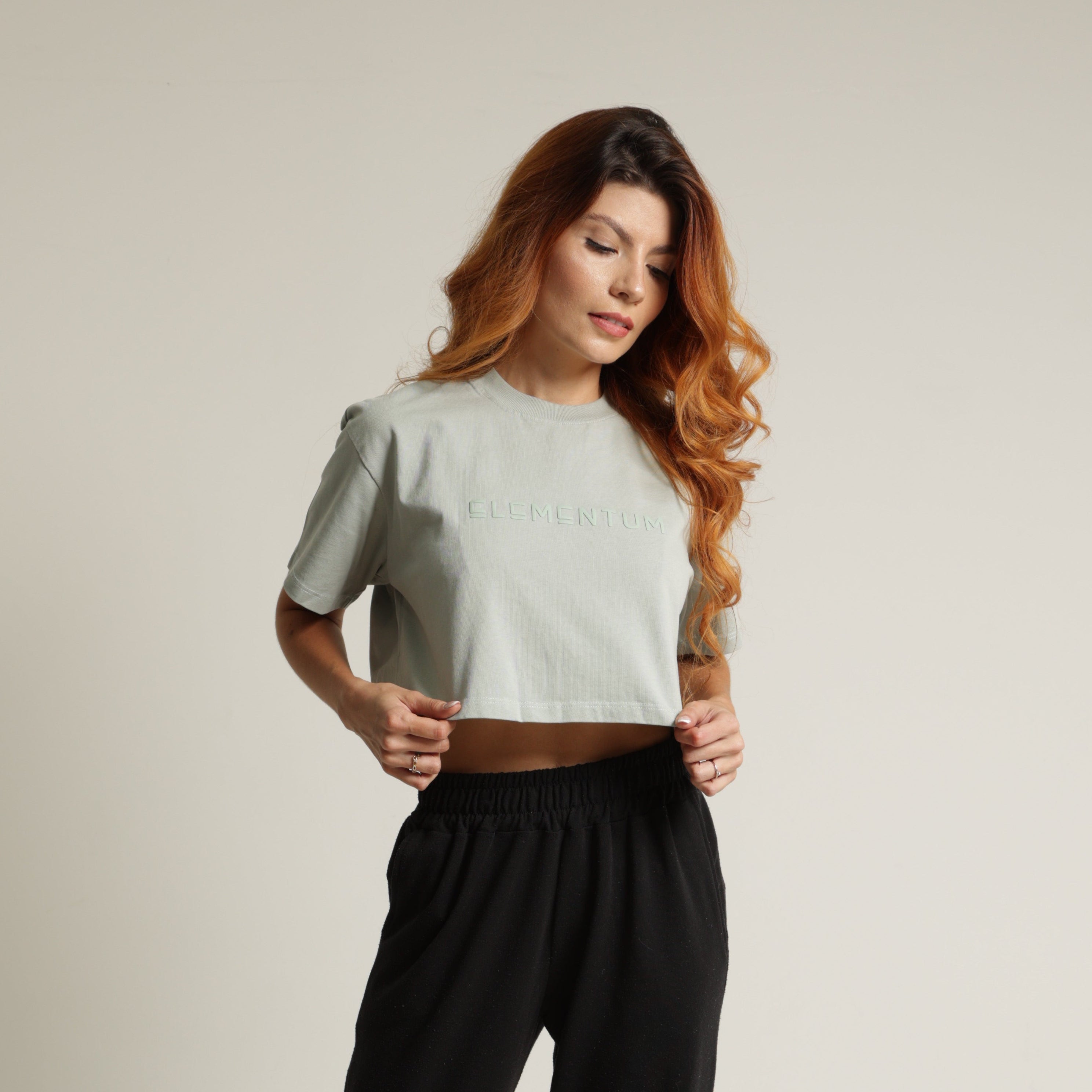 Oversize T-shirt mujer "Elementum" - Verde