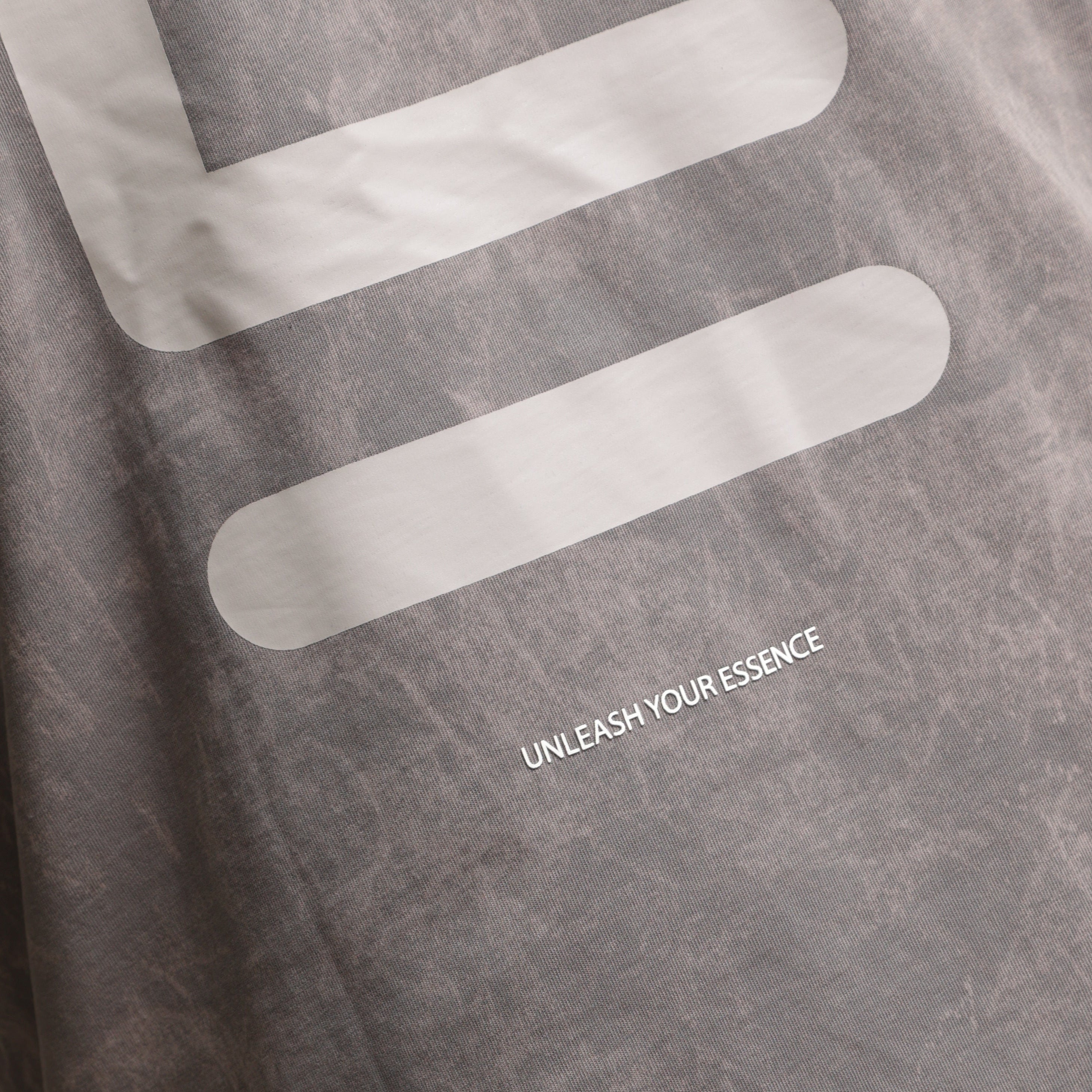 Oversize T-shirt "Big E" -  Gris