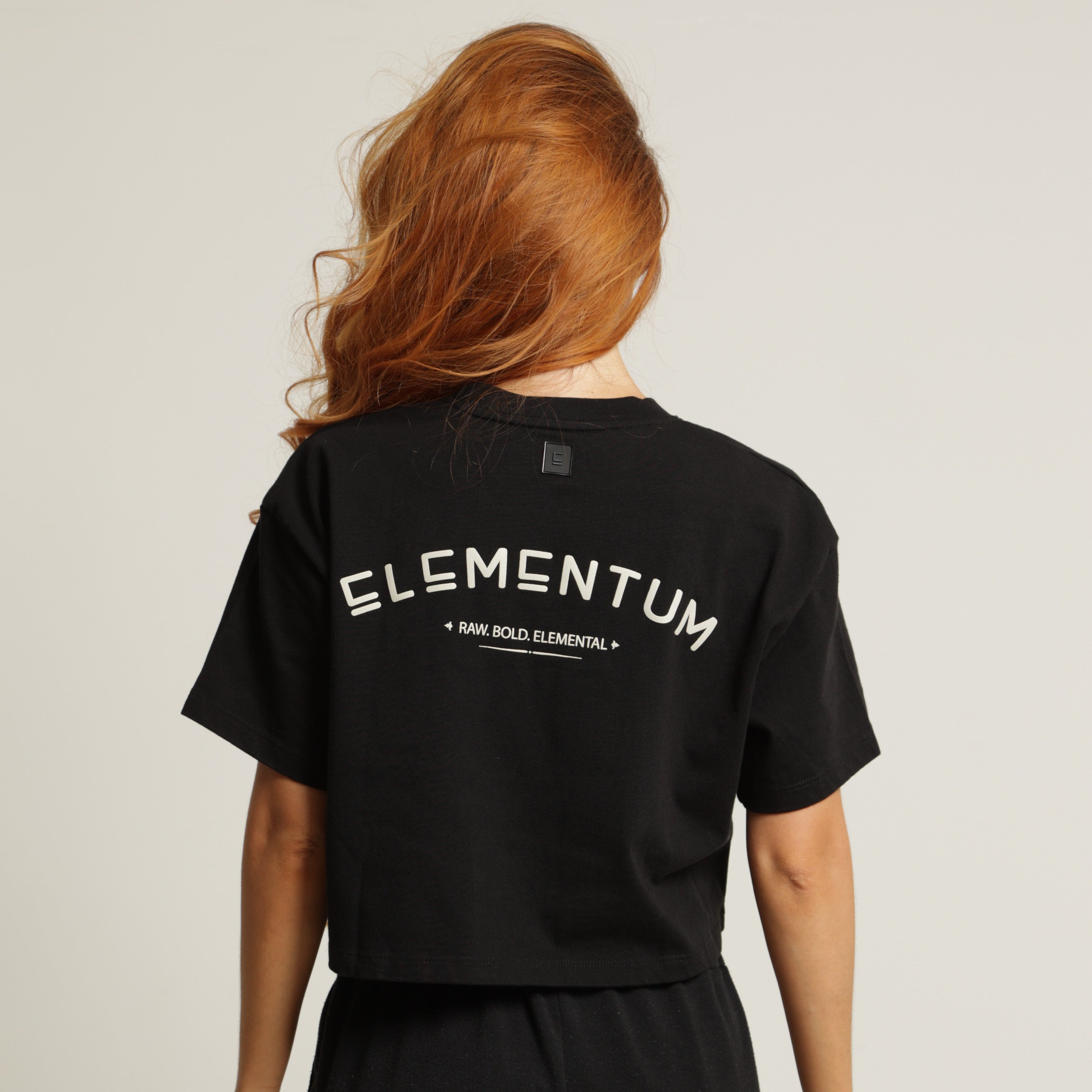 Oversize T-shirt mujer "Elementum" - Negro