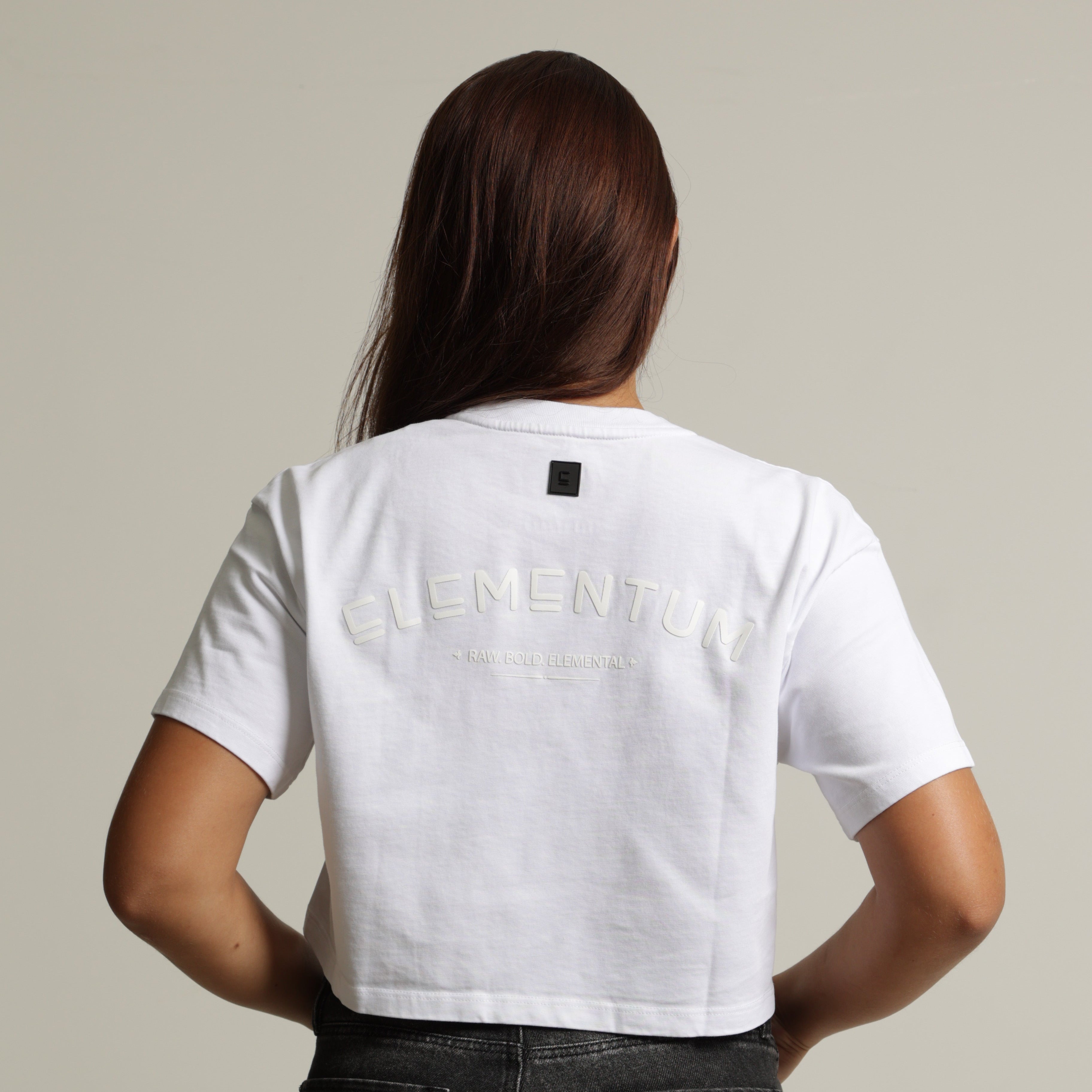 Oversize T-shirt mujer "Elementum" - Blanco