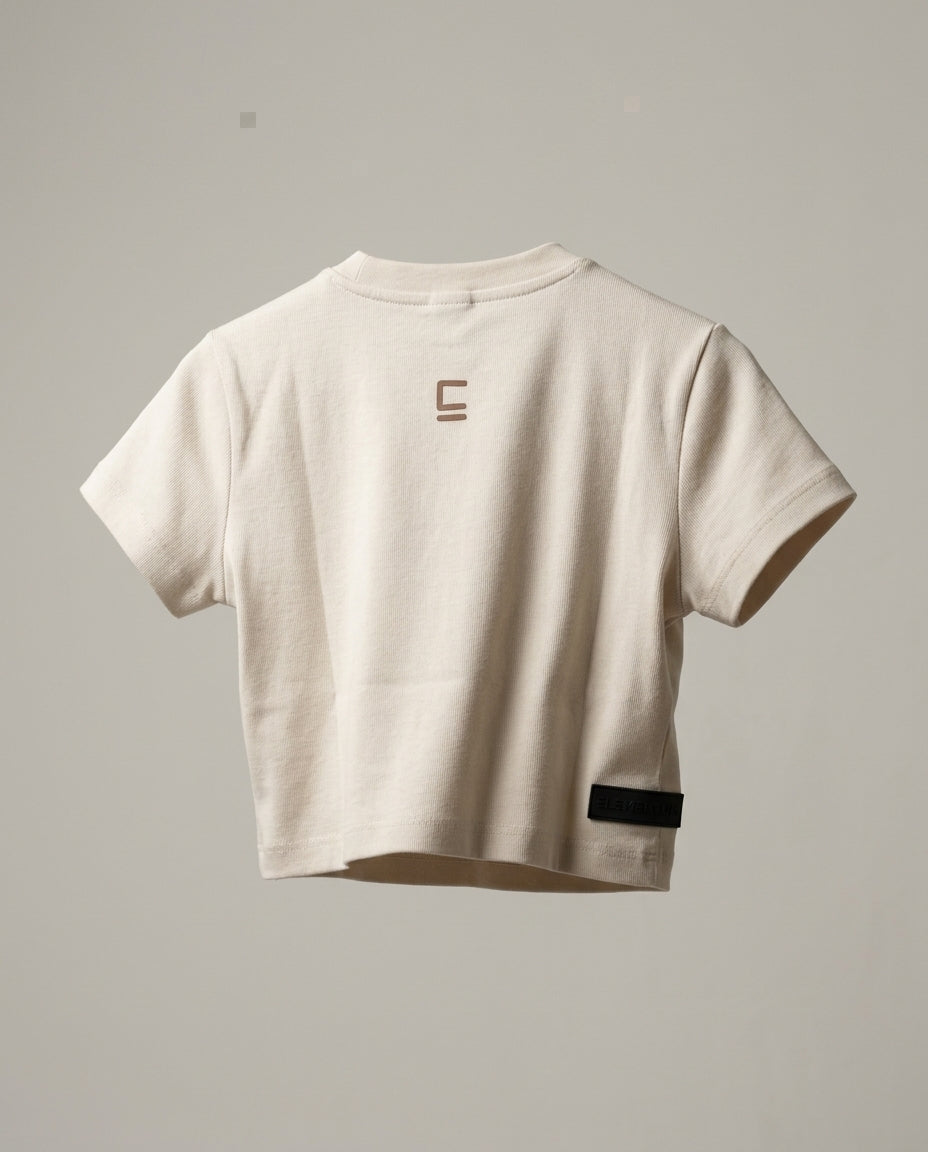 Crop top "Elementum" - Crema