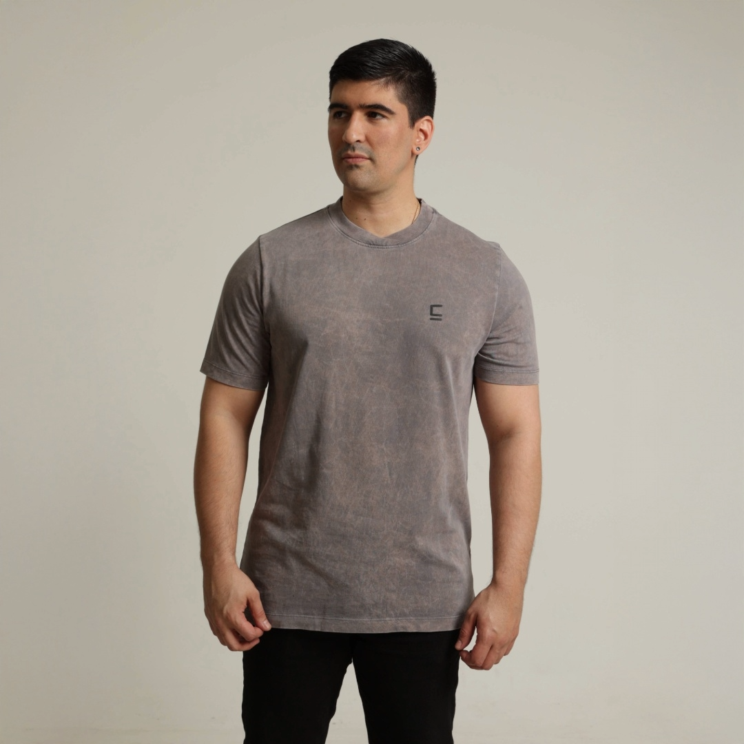 Fit T-shirt "ELEMENTUM" - Gris