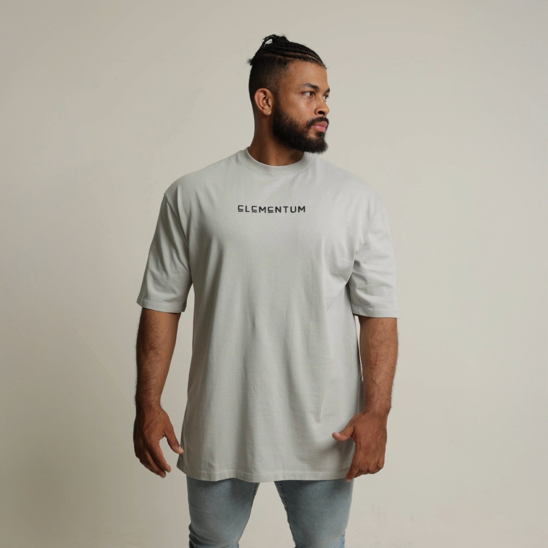 Oversize T-shirt "born to stand out" -  Gris
