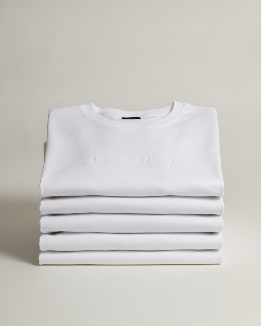 Oversize T-shirt mujer "Elementum" - Blanco