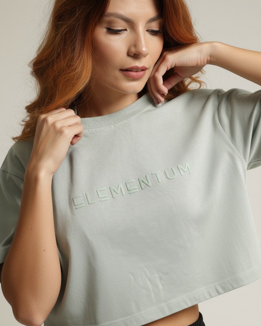 Oversize T-shirt mujer "Elementum" - Verde