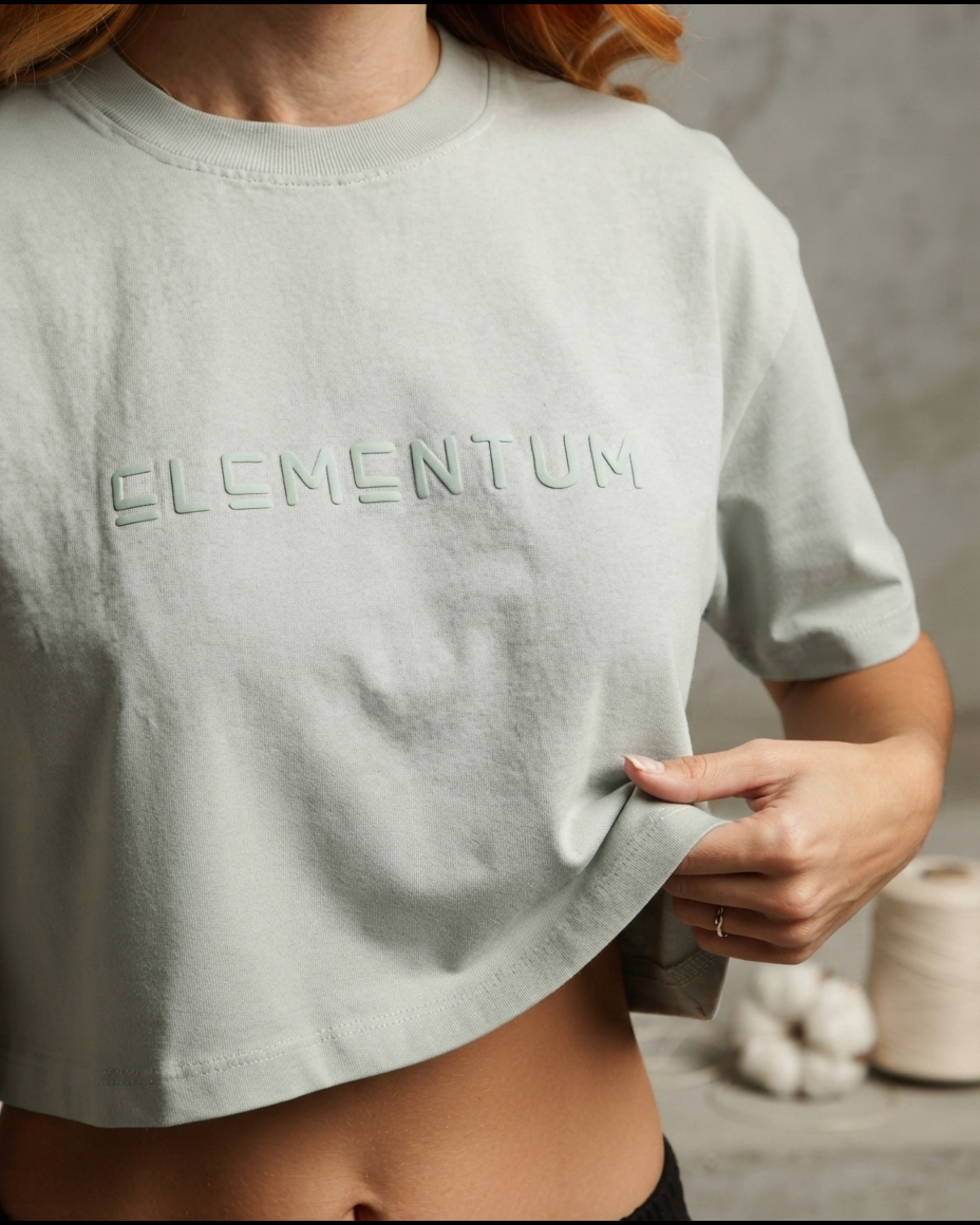 Oversize T-shirt mujer "Elementum" - Verde