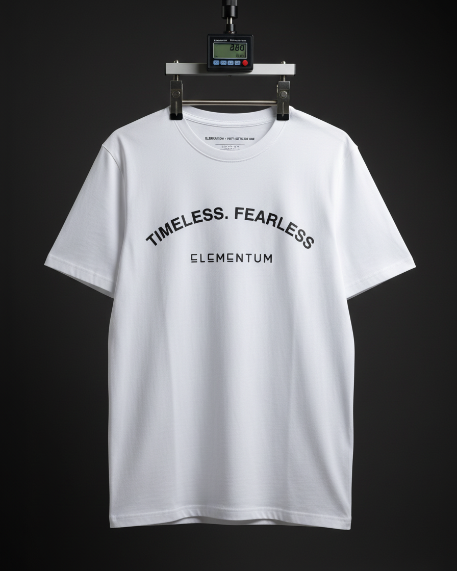 Fit T-shirt "Timeless. Fearless" - Blanco