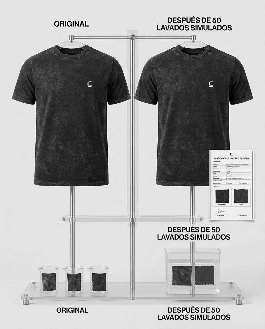 Fit T-shirt "ELEMENTUM" - Negra