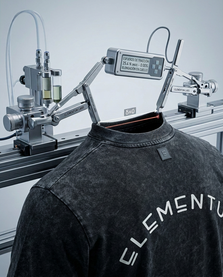 Fit T-shirt "ELEMENTUM" - Negra