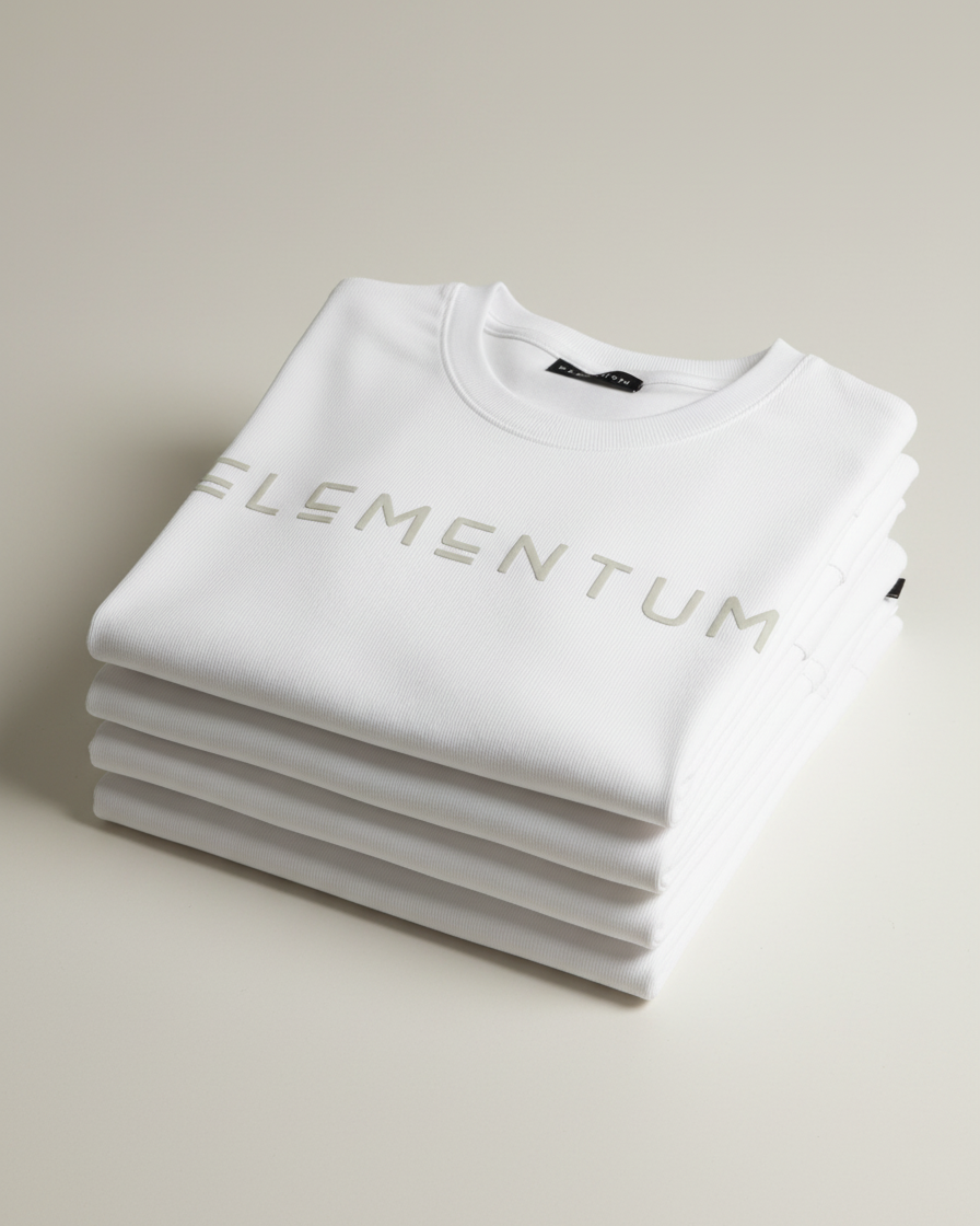 Crop top "Elementum" - Blanco