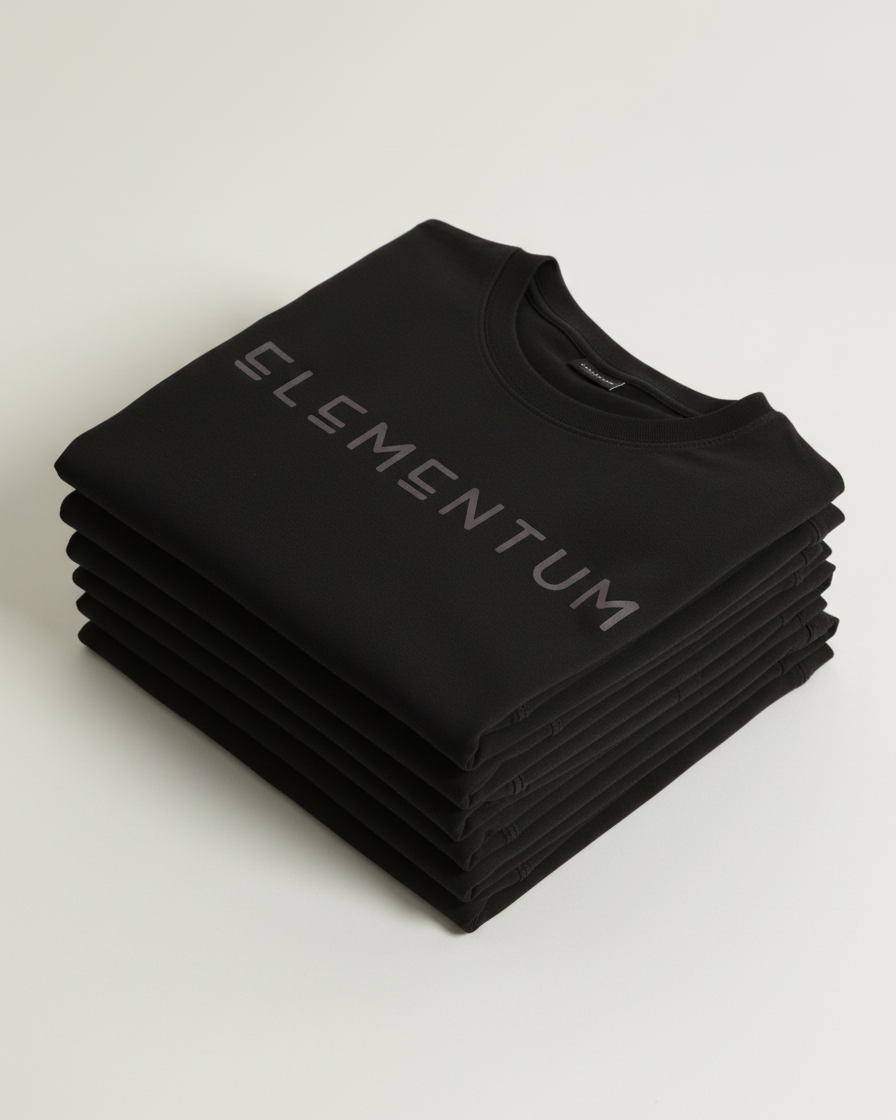 Crop top "Elementum" - Negro